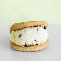Gluten-Free Ice Cream Sandwich · Two Gluten-Free cookies with a scoop of ice cream.