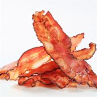 Side Of Bacon · Perfectly prepared, crispy and chewy bacon.