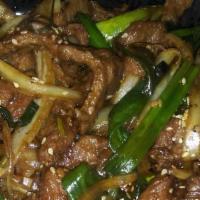 68. Mongolian Beef · Hot & spicy.