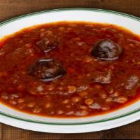 63. Gheymeh - خورشت قیمه · Stew made with beef, split peas, eggplants