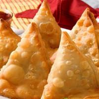 Vegetable Samosa · Pastry with vegetable stuffing with Potato and Green Pea