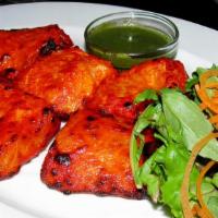 Fish Kabab · Roasted fish cubes marinated in spice.