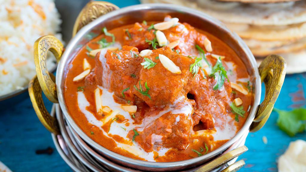 Lamb Tikka Masala · Lamb pieces roasted in the tandoor and cooked in a creamy sauce