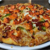 14'' Meat Lovers Pizza · Fresh Marinara, Mozzarella, Pepperoni, Salami, and Sausage.