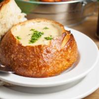 Bread Bowl Clam Chowder · San Francisco Famous bread bowl clam chowder