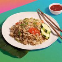 Vegan Thai Fried Rice · Vegan Thai fried rice with your choice of tofu or vegetables.