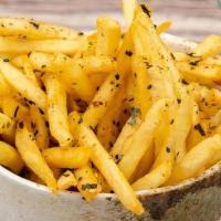 Furikake Fries · Crispy golden fries tossed with house made furikake and served with sesame mayonnaise dippin...