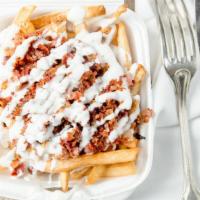 Bacon Ranch Fries · Crispy bacon and ranch dressing.