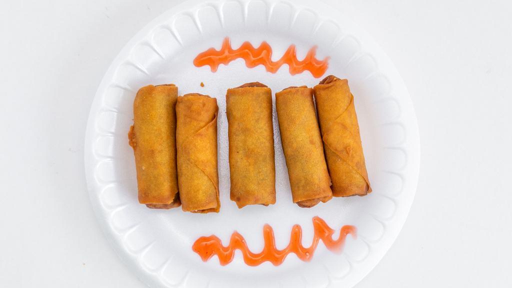 Spring Rolls · 5 deep fried spring rolls with sweet and sour sauce