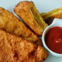 Bread Pakora- 4 pcs  ( New !) · Popular house hold snack !. Mashed  potatoes  and vegetables sandwiched between bread slices...