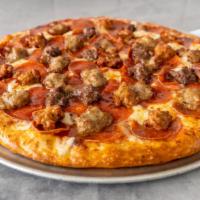 All Meat Pizza · Pepperoni, beef, sausage, Italian sausage, ham and Canadian bacon.