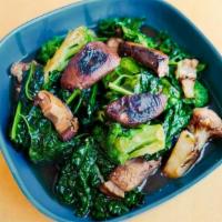 Broccoli & Shrooms (House Special) · organic shiitake, organic broccoli + cauliflower + dino kale (vegan)