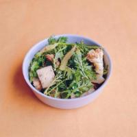Chrysanthemum Salad · Radical Family Farms Chrysanthemum, cauliflower, celery, smoked Hodo tofu, cilantro, sesame ...