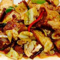 Twice Cooked Slices Pork with Bean Curd · 