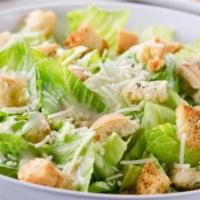 Caesar Salad · Romaine lettuce and croutons with homemade caesar dressing.
