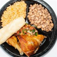2 Piece Breast & Wing Chicken Meal · Rotisserie chicken breast and wing. 2 small side orders. Choice of corn tortillas, flour tor...