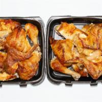 16 Pieces Rotisserie Chicken Only · 2 whole chickens cut into 16 pieces.