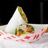 Chipotle Chicken Wrap · With lettuce, tomato and chipotle mayo.