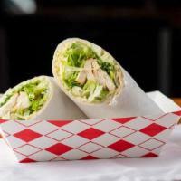 Chicken Caesar Wrap · With ranch dressing.