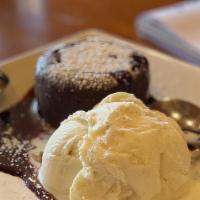 Chocolate Lava Cake · warm chocolate cake with chocolate sauce & a scoop of vanilla gelato