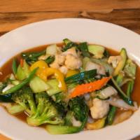 Mixed Vegetables · Sautéed vegetables with fresh ginger.