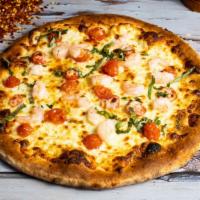 Shrimply The Best · Shrimp, cherry tomatoes, garlic, basil, and mozzarella.

All our pizzas are handmade by our ...