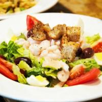 SHRIMP LOUIE.. · Romaine lettuce, bay shrimp, tomato, olives, egg, croutons, thousand island dressing