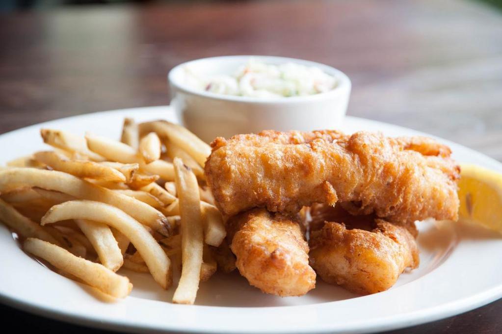 FISH-N-CHIPS.. · Alaskan Cod dipped in our homemade beer batter, french fries, coleslaw, tartar sauce