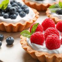 Assorted Fresh Fruit · A buttery short dough tart shell filled with creme patissiere and seasonal fresh fruit which...