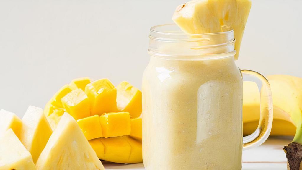 Fruit Smoothie · 24 oz. blended ice with orange juice, banana, non-fat yogurt, and your pick of one fruit option.
