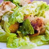 Caesar Salad · Romaine home-made croutons, and Parmesan cheese. Add chicken for an additional charge.