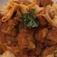 Ragu di Maiale · Boss of the sauce award winner! Pappardelle with slowly braised pork, homemade sausage, ribs...