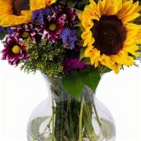 SunFlower Garden Mix
 · This bouquet is a melody of vivacious sunflowers and eucalyptus, and other colorful fresh-cu...