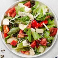 Chef's Choice Salad · Fresh lettuce, ham, turkey breast, cheese, tomatoes, cucumbers, onions, croutons, hard boile...