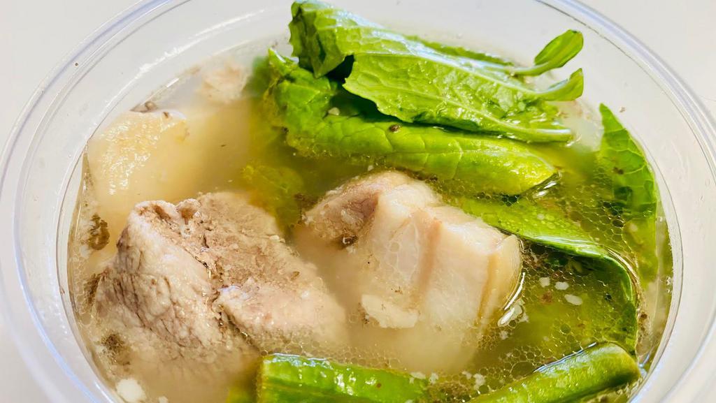 Pork Sinigang (32 oz) · Pork tamarind soup with vegetable