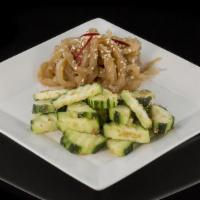 0138. Jelly Fish with Cucumber in Ginger Sauce · 