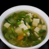 2055. Tofu Soup with Seasonal Greens · 