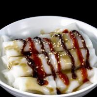 709. Hong Kong Style Rice Noodle with Peanut Soy Sweet Sauce Top with Sesame · 