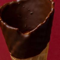 Waffle Cone Chocolate Dip · Large Waffle Cone dipped in chocolate
