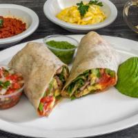 Build Up Breakfast Burrito · Your choice of meat, eggs, onions, tomatoes, bell peppers, beans and cheese wrapped in a flo...