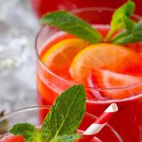 Strawberry Lemonade · Strawberry flavored lemonade. Served cold.
