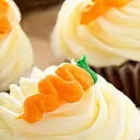 Carrot Cupcake  · Moist carrot cake topped with luscious cream cheese frosting.