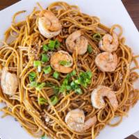 Shrimp Garlic Noodles · Sautéed with butter, garlic, Parmesan cheese and R&B’s blend soy sauce.
