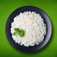 Steamed White Rice · Our long grain aromatic basmati rice, steamed to perfection