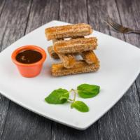 Churros · fried-dough pastry with sugar and cinnamon powder