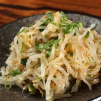 Bean Sprout Salad · Gluten free. Cooked bean sprouts tossed in a light garlic-sesame dressing.
