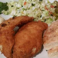 Schnitzel Plate · Breaded, boneless, fried breast of Chicken. Served with a Protein, Hummus, Israeli salad, Pi...