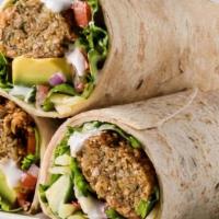 Ground Beef Wrap · Ground beef cooked with Tomatoes, spices, and herbs. Stuffed in Lavash flatbread with Hummus...