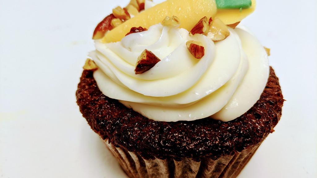 Carrot Cupcake · Moist carrot cake topped with luscious cream cheese frosting.