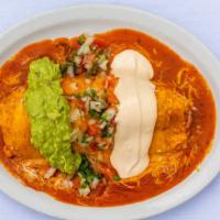 Special Burrito · Sour cream, pico de gallo and guacamole.